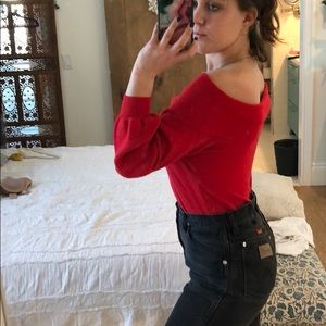 Forever 21 Sweaters - Red off the shoulder sweater Forever 21 Sweaters - Red off the shoulder sweater